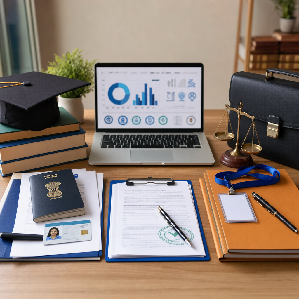 Infographic — "Student Visa vs. Work Rights in India" showing the S-1 visa rules at a glance